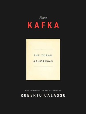 cover image of The Zürau Aphorisms of Franz Kafka